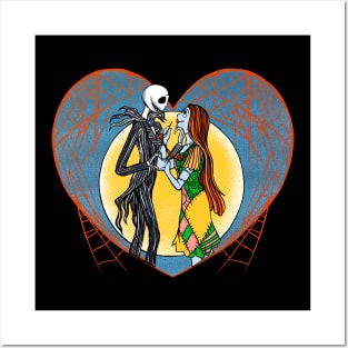 Jack and Sally in Love Posters and Art